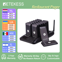 Retekess TD157 restaurant pager wireless calling system coasters buzzer beeper bell receivers for food truck fast food cafe bar