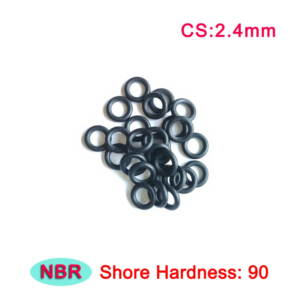 Shore Hardness 90 Degree Thickness 2.4mm NBR Rubber O-Rings Seal Nitrile Butadiene Rubber Washers Sealing Sizes Can Customized