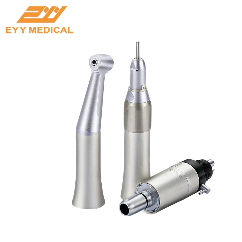 Dental Low Speed External Water Spray Slow Speed Handpiece Contra Angle Straight Handpiece 2/4 Holes Air Motor Dentistry