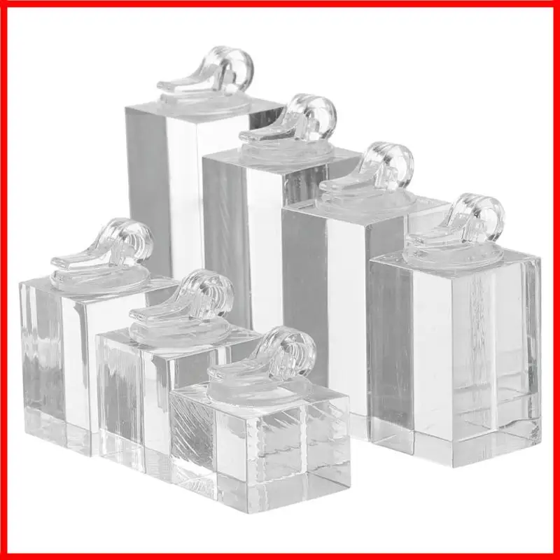 3XUA 7 Pieces Acrylic Rings Display Set Enhancing Visual Appeal In Showcases