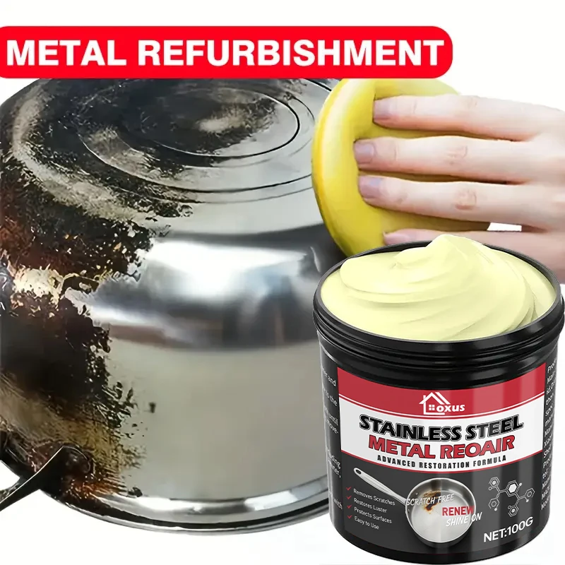Kitchen Stainless Steel Cleaning Paste Pot Bottom Scale Cleaner Pan Rust Remover Cookware Gas Stove Dirt Household Kitchen Tool