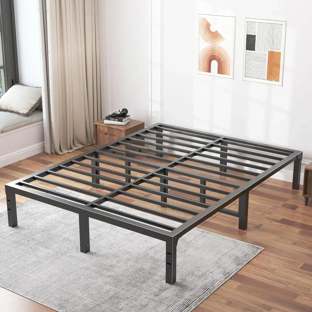 

Queen Bed Frame, 14 Inch Heavy Duty Metal Platform Bed Frame Queen Size Support Up to 3500 lbs, No Box Spring Needed/No Shaking