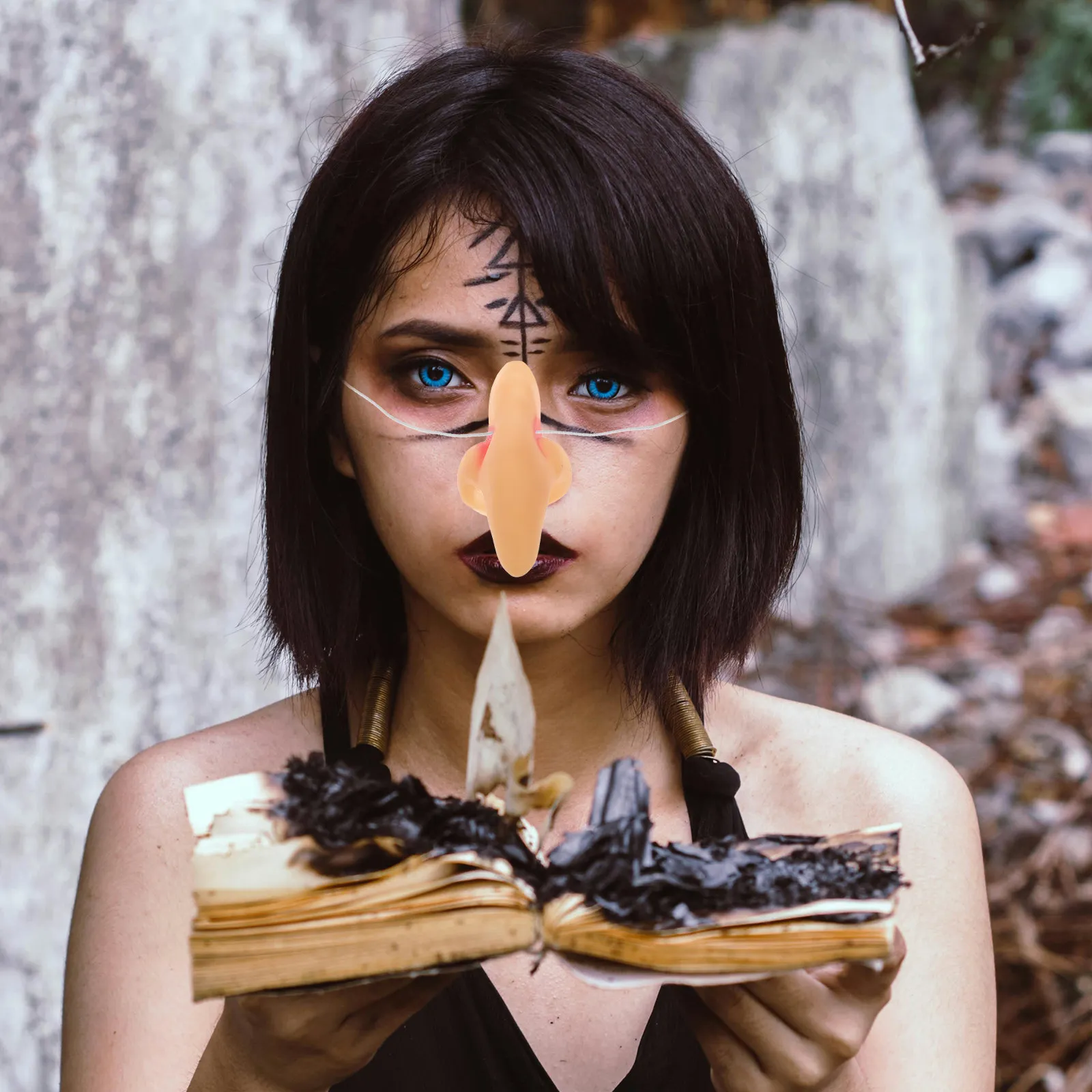 

6 Pcs Masquerade Accessories Novelty Witch Nose Dress up Photo Props Halloween Cosplay Party Fake