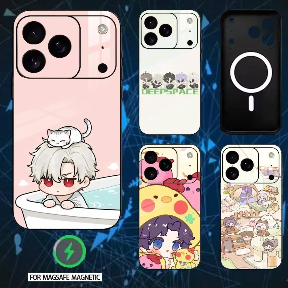 

Чехол для телефона Game Cute Love And Deepspace для iPhone 17/16/15/14/13/12/Plus/Pro/Max с поддержкой магнитной беспроводной зарядки