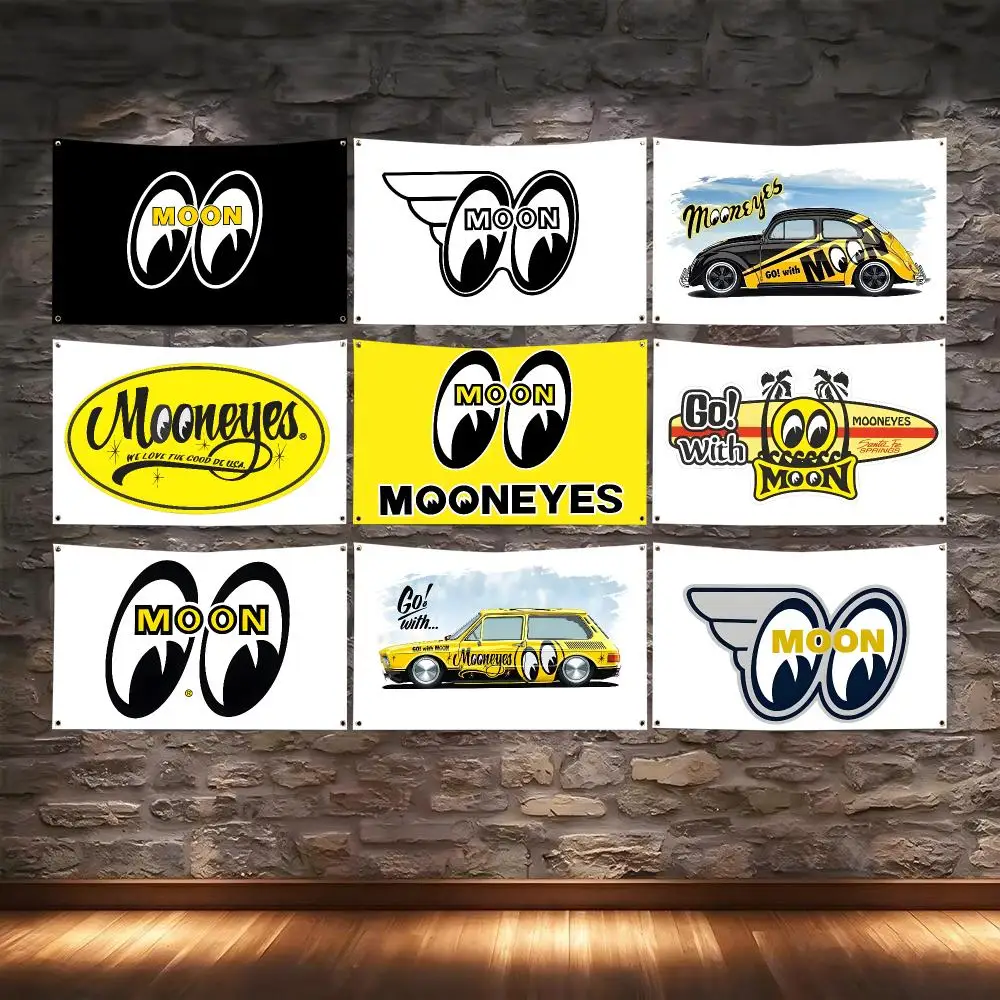 Decorations M-Mooneyes Flags Camping Outdoor Garden room Bedroom Decor Party Backdrops Wall Art Flags
