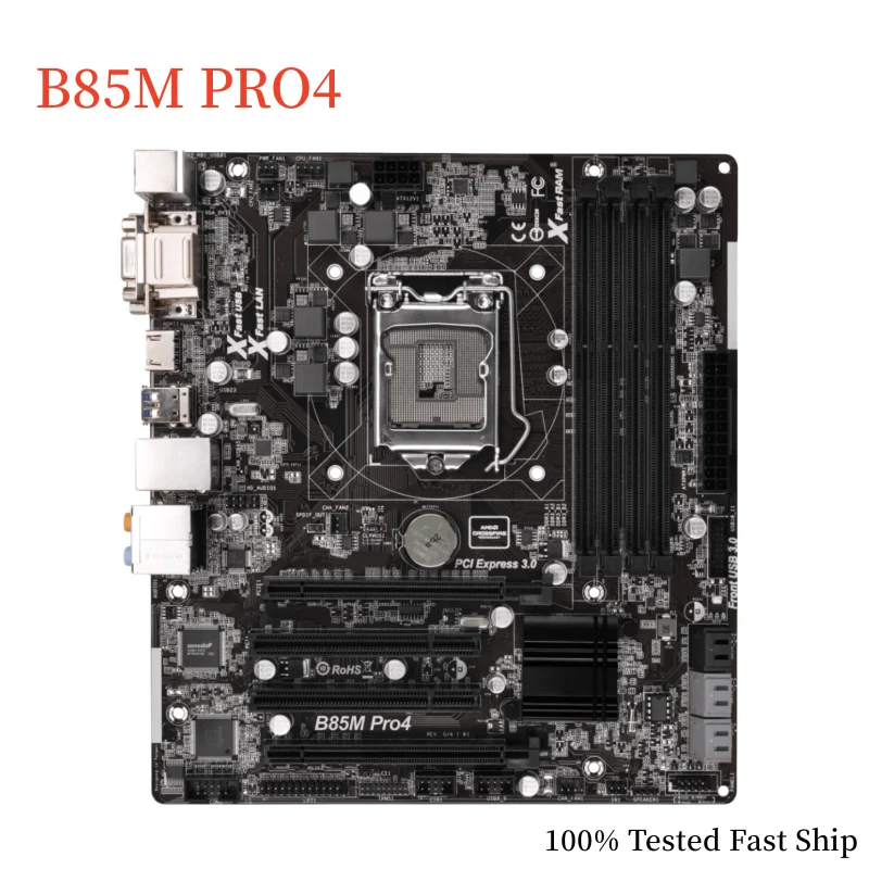 

For ASRock B85M PRO4 Motherboard B85 32GB LGA 1150 DDR3 Micro ATX Mainboard 100% Tested Fast Ship