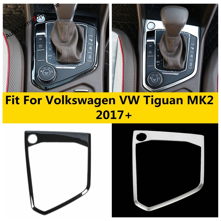 Car Central Control Gear Shift Box Panel Decor Cover Trim Fit For VW Volkswagen Tharu / Taos 2018 - 2023 Stainless Accessories