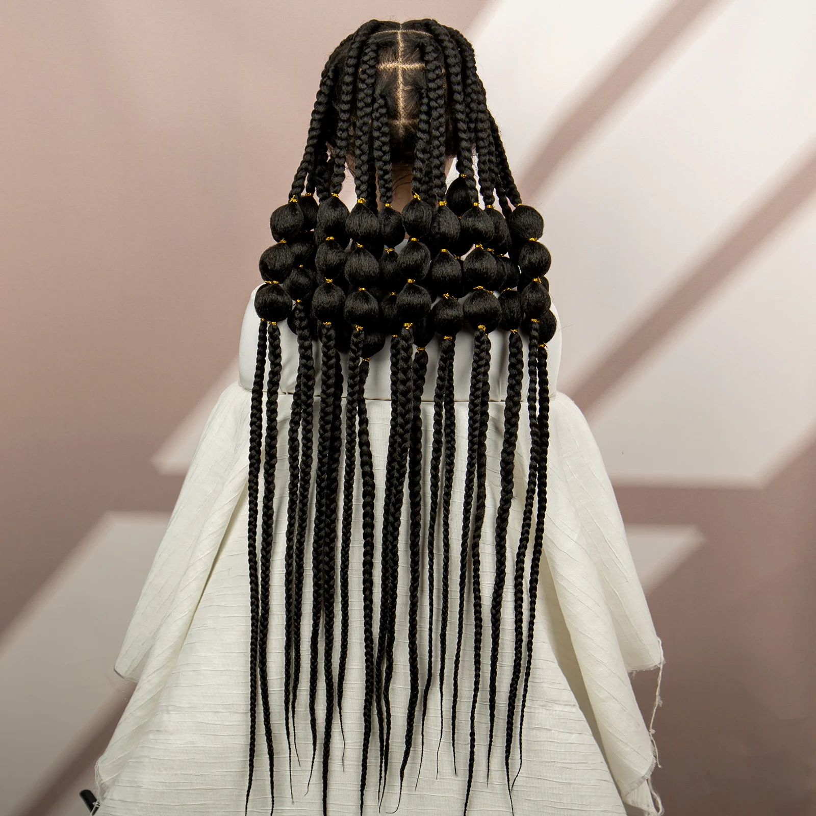 Perucas sintéticas trançadas de renda completa para mulheres negras, perucas trançadas com cabelo de bebê, tranças sintéticas, 40 polegadas