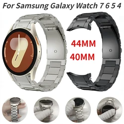 Pulseira de titânio para Samsung Galaxy Watch 7, pulseira original, pulseira clássica, 40mm, 44mm, 47mm, 43mm, 5 Pro, 6, 5, 4