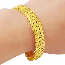 New 24K Gold Bracelet Gold Plated Car Flower Bracelet Women's and Men's Jewelry Gifts