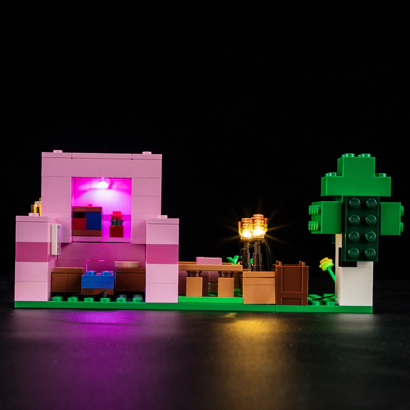 레고 21268 아기 돼지 집 마이 월드 세트용 LED 조명, 리모컨 버전, 블록 미포함 (LED 조명 키트만)