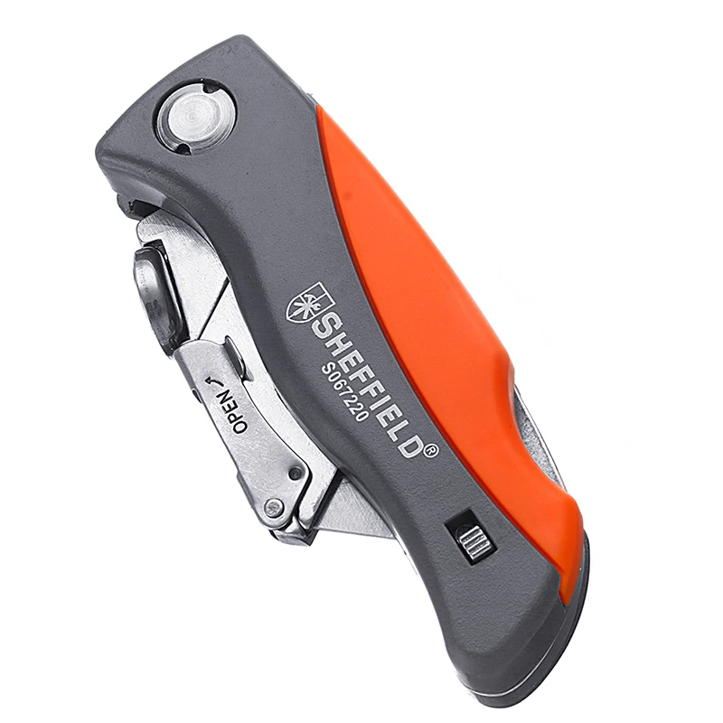 SHEFFIELD S067220 Folding Utility Knife Multifunctional Pocket Camping Heavy Duty Cutter