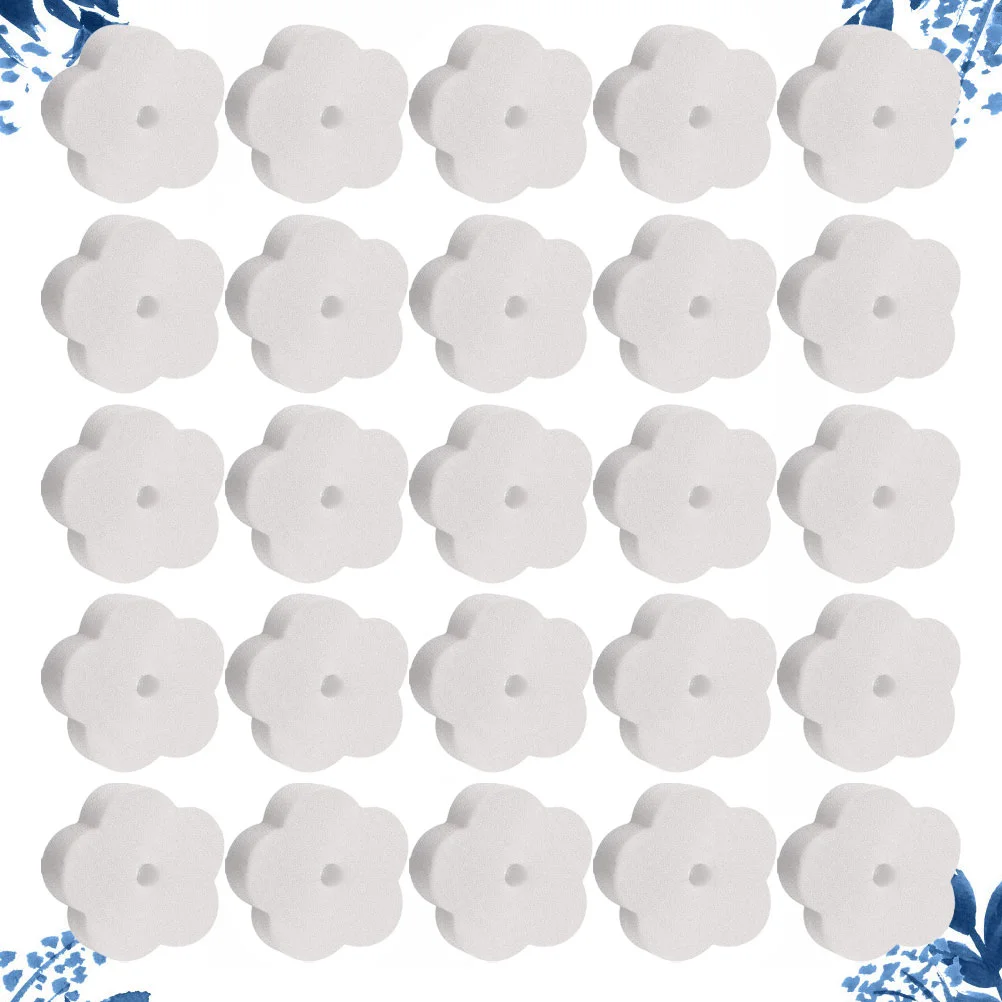 24 Pcs Sponges Filter Swimming Pool Filting Oil Absorbing Cleaning Kit White Tool