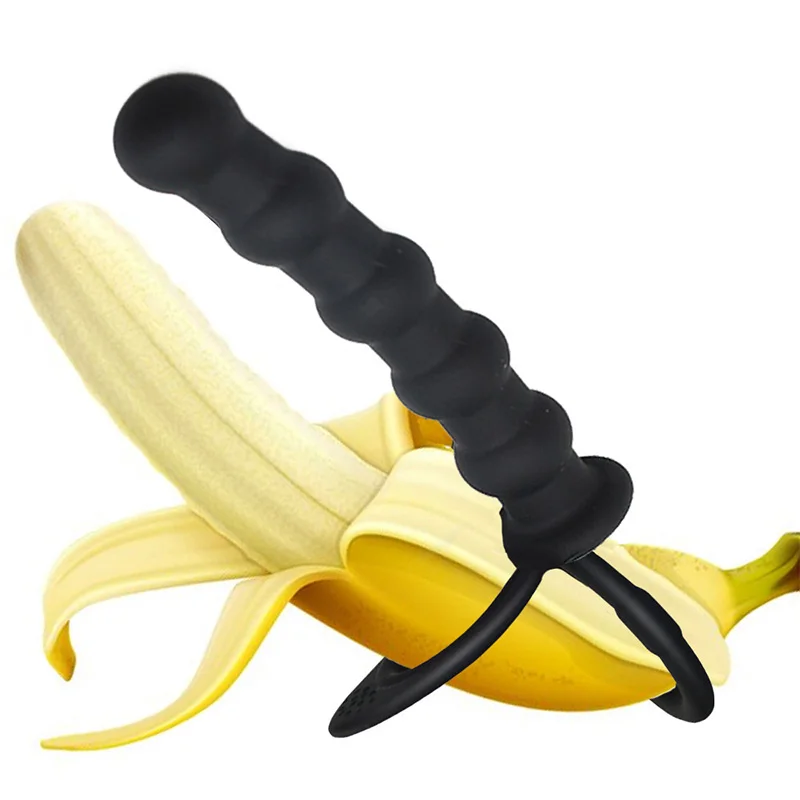 Silicone Double Penetration Anal Plug Sex Toys Clitoris G-spot Stimulate Dildo Penis Vibrator Massager  Anal Butt Plug Couples view 2