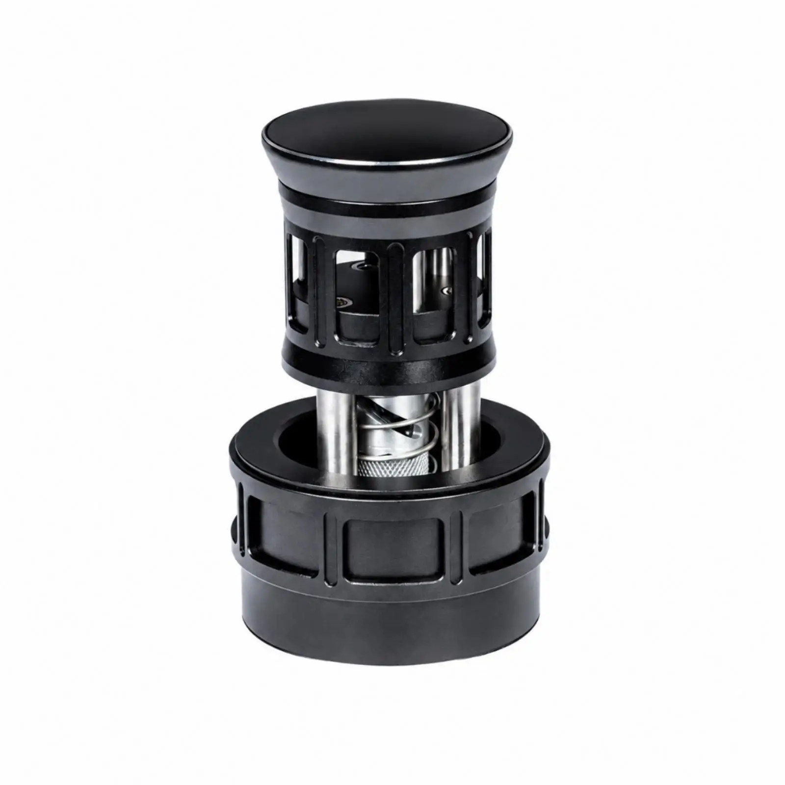Portafilter Distributor Stainless Steel 58mm Press-and-Rotate Espresso Coffee Distributor Four-Blade Espresso Leveler Precision
