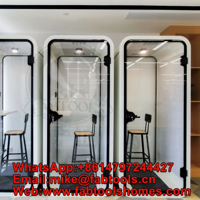 Customizable Acoustic Office Working Pods with Height Adjustable Desk Easy Removable