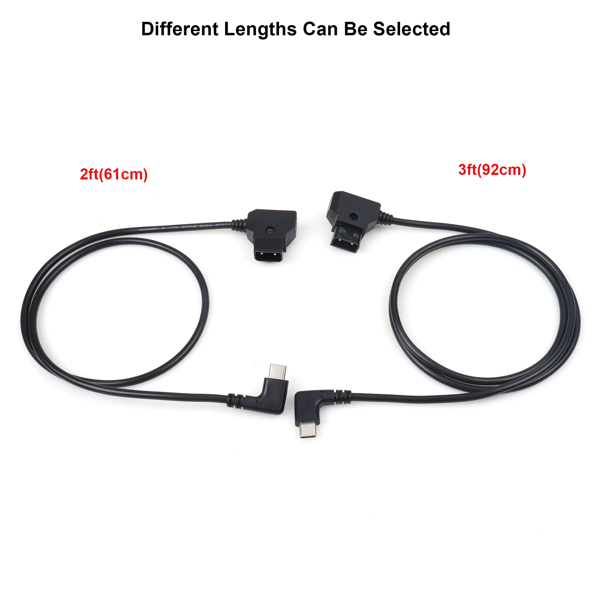 【LANO】D-TAP to Type-C Power Cable Battery Power Supply Cord D Tap Input to USB C Output Charging Wire Line  for  V Mount Battery