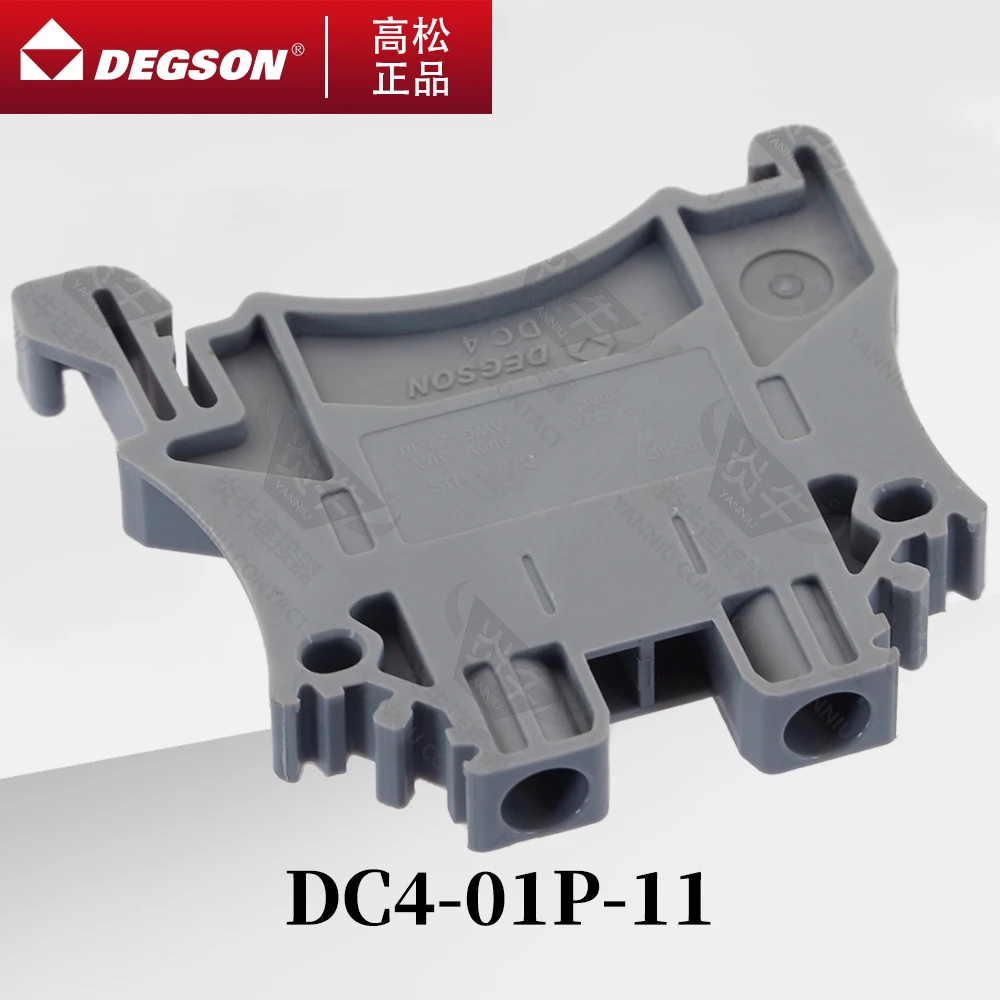 10Pcs DC4-01P-11-00ZH/AH DEGSON Screw DIN RAIL TERMINAL BLOCK