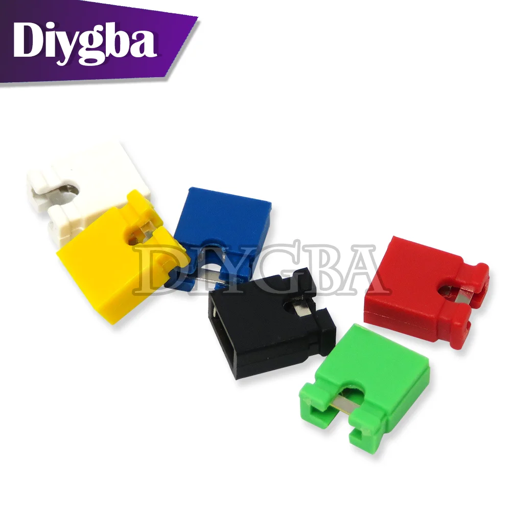 100PCS Pitch 2.4mm Pin Header jumper shorted cap & Headers & Wire Housings Black yellow white green red blue For Arduino