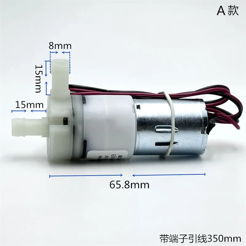JSB2438 مضخة مياه صغيرة صغيرة ، 370 موزع المياه فتيلة الذاتي ، مضخة الحجاب الحاجز الكهربائية الصامتة ، تيار مستمر 12 فولت