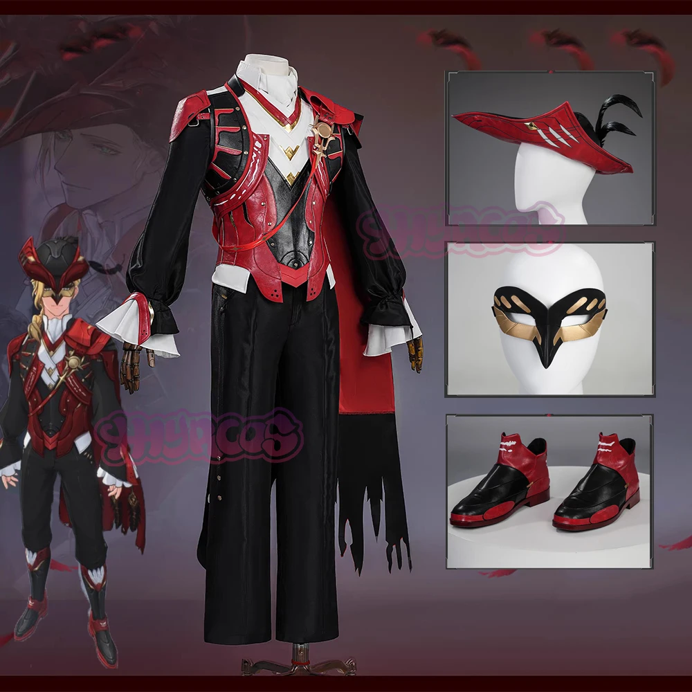 

Костюм для косплея «Ветра на Экстоне» (Хэллоуин, Рождество): шляпа, маска, обувь, кожаный жилет, плащ, аксессуары для мужчин и женщин