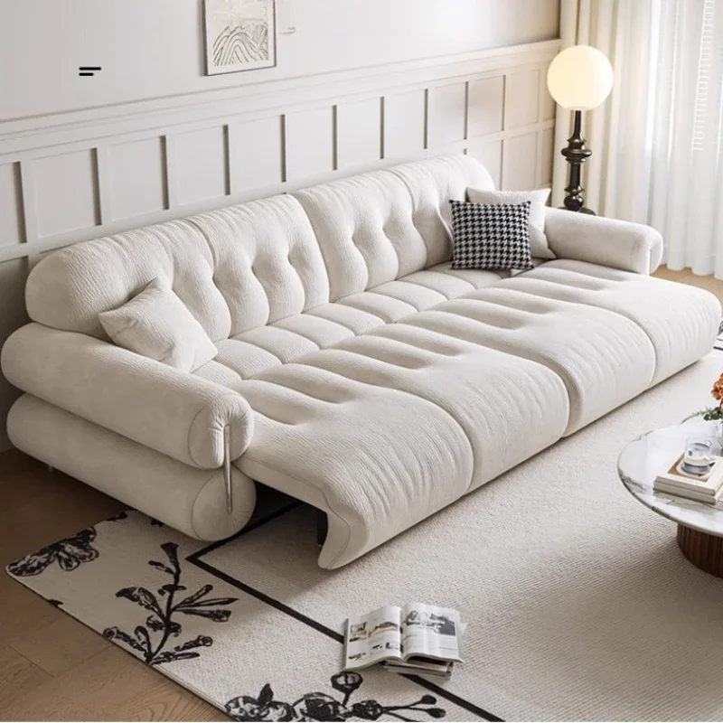 cloud sofa - straight-row chenille fabric sofa for living room