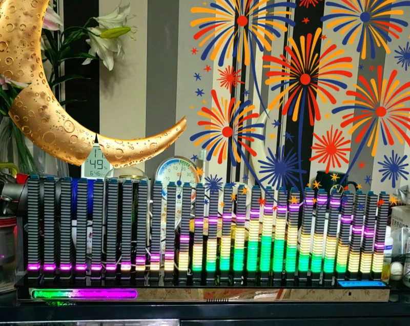 3D Music Spectrum Rhythm Lamp 26 32 Band Sound Activated USB Desktop LED Light