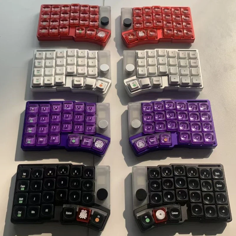 （Silver/in Stock）Cornix Wireless Split Mechanical Keyboard Aluminium Case Hot Swape Choc V2 Low Profile Split Keyboard