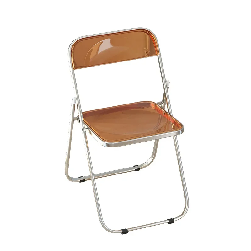Living Room Chairs Acrylic Transparent Fashion Folding Chairs Coffee Shop Modern Simple Furniture