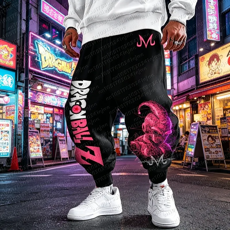 Dragon Ball Herren-Jogginghose Herbst/Winter Trend Retro Anime-Druck Lässige Workout-Hose Harajuku Übergröße Hip-Hop-Hose