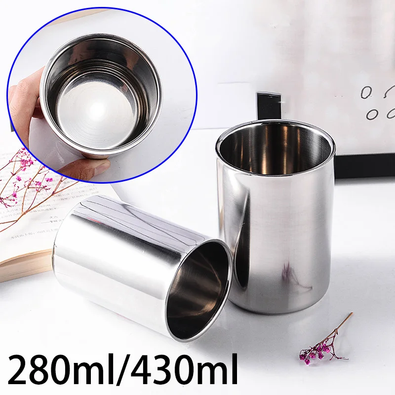 ​ 280/430 ml Wasser Tasse Doppel Wand Edelstahl Trinkbecher Bier Kaffee Tee Becher Outdoor Camping Reise drink
