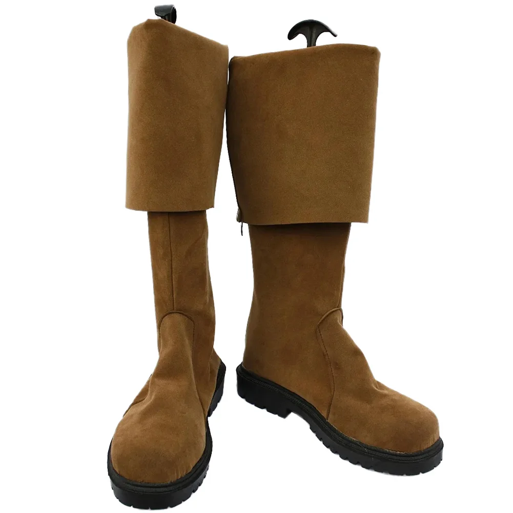 

Pirate Jack Cosplay Fantasy Shoes Light Brown Boots Movie Pirates Disguise Costume Accessories Adult Men Fantasia Footwear