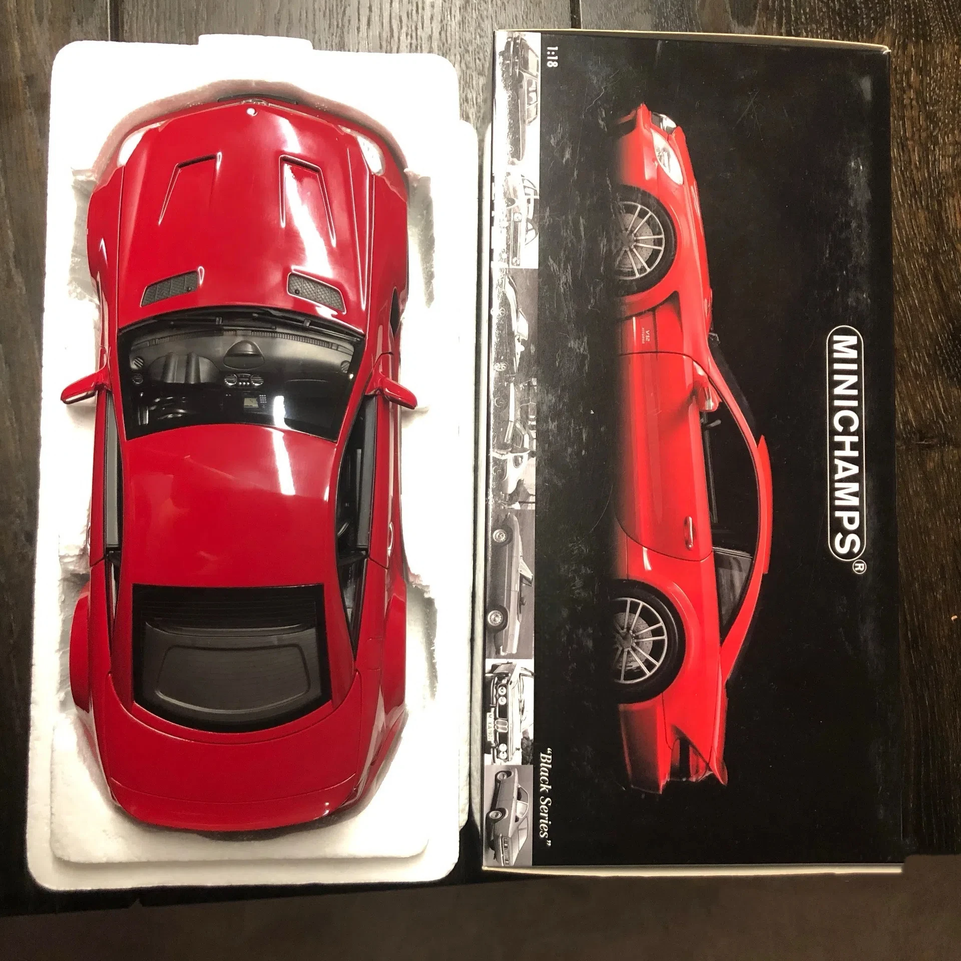 Minichamps 1:18 SL65 V12 Black Series Simulation Limited Edition All Open Alloy Metal Static Car Model Toy Gift