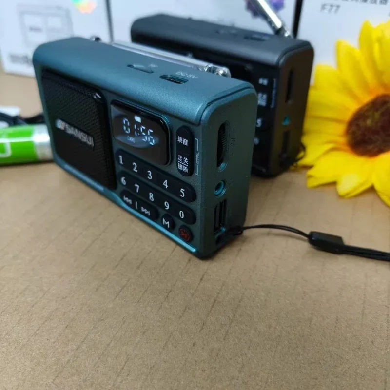SANSUI F77 Беспроводной Bluetooth-динамик в подарок для пожилых людей Портативное FM-радио с воспроизведением TF Диктофон Цифровая воспроизведение музыки TF