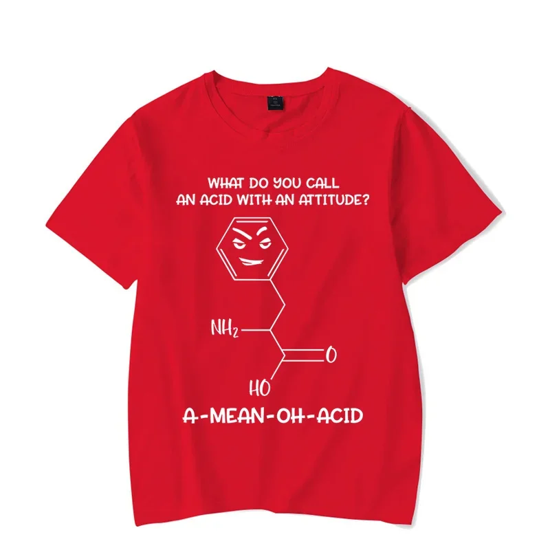 Brand Men\'s T-Shirt Chemistry Acid with Attitude Print Tshirts Short Sleeve Men\'s T-Shirt Funny Graphic T Shirt Black Tee Shirts