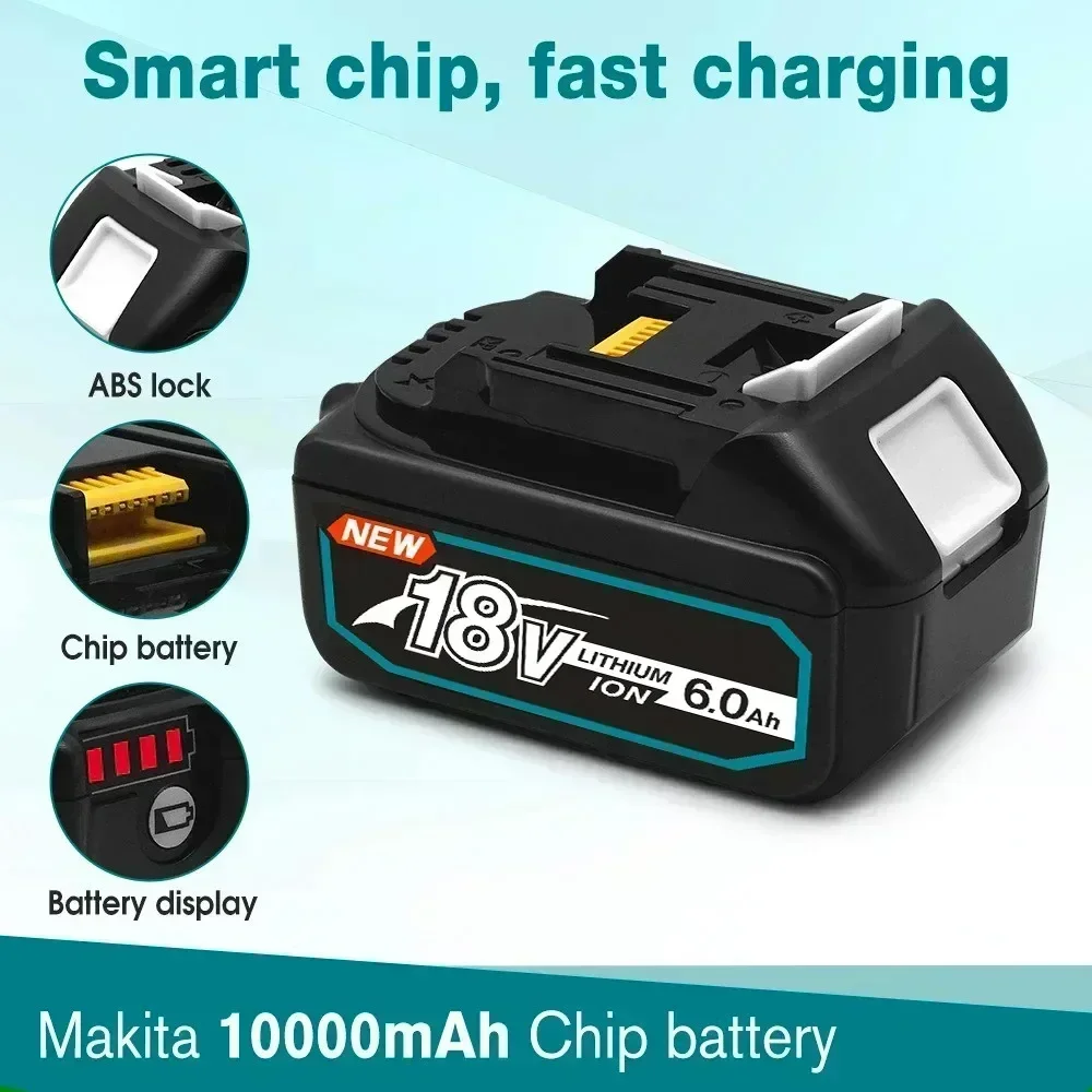 100% Original Makita 8Ah/6Ah/5Ah para batería Makita 18V BL1830B BL1850B BL1850 BL1840 BL1860 BL1815 batería de litio de repuesto