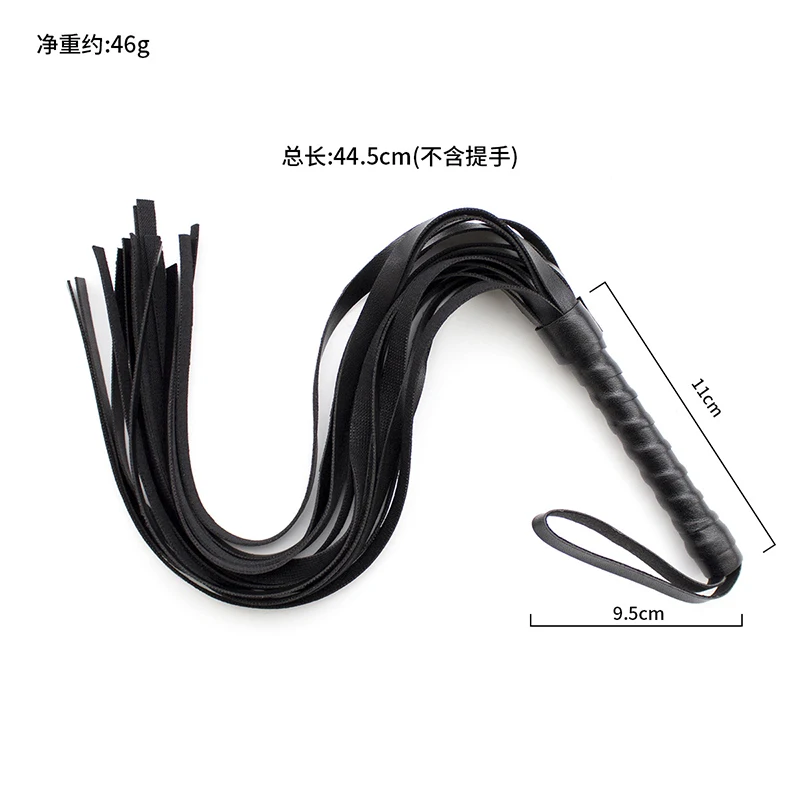 44.5cm Excluding Handle PU Tassels Loose Whip Riding Crop Flogger Paddle Slapper Horse Training Dressage Whips 4 Colors