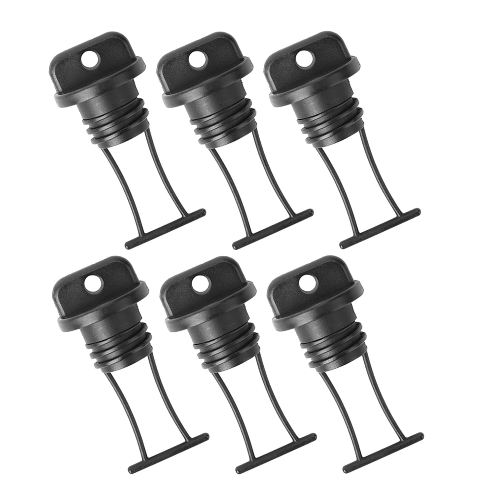 

6 Pcs Hull Drain Plug Kit Universal Kayak Scupper Plugs Plastic Boat Drainage Tools Replacement Parts For Canoe