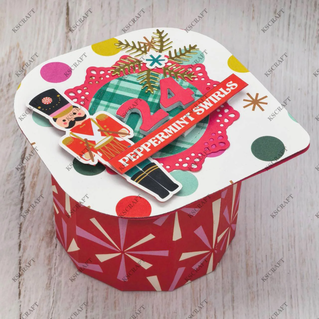 KSCRAFT Yogurt Cup Box Cutting Dies Stencils for DIY Scrapbooking Decorative Embossing DIY Paper Cards