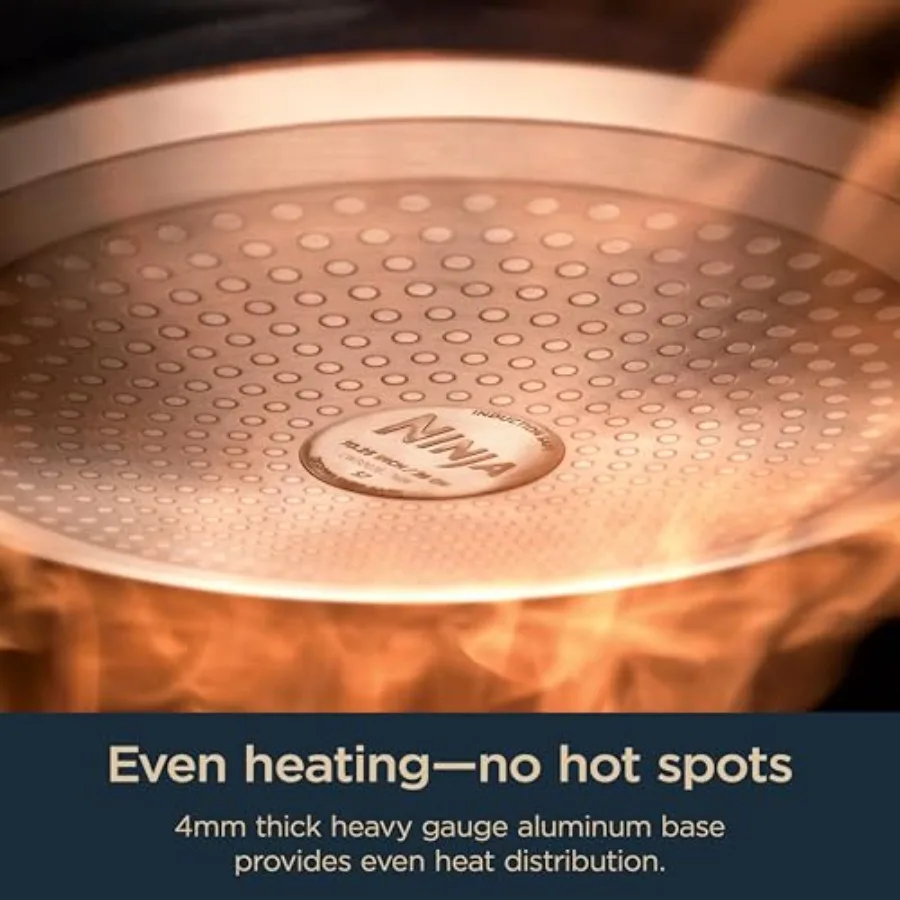 Midnight Blue Ceramic Pro 10Piece Cookware Set NonStick Pots Pans with Glass Lids Nontoxic PTFE Free Ceramic Coated Stove to Ov