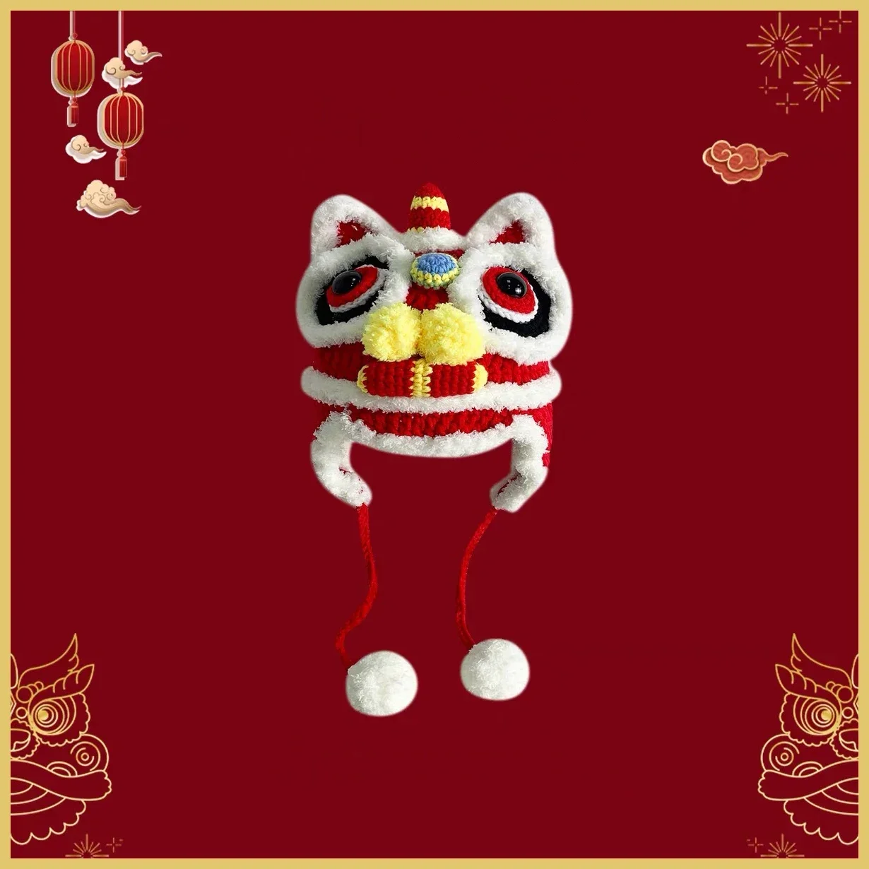 

2023NEW Chinese Traditional Tiger Hat For Baby Kids Chinese New Year Outfit Birthday Gift Winter