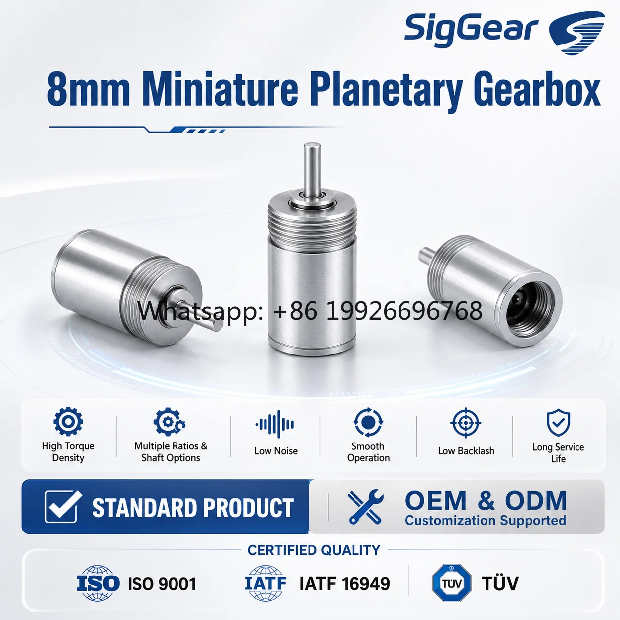 8mm Planetary Gearhead OEM ODM Precision Micro Gearbox with Custom DC Motor Assembly for Medical Devices and Smart Instruments