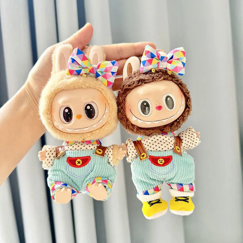 

17cm Labubu I II Idol Dolls Colorful Suits Clothing Plush Doll'S Clothes Accessories For Korea Kpop Exo Sitting Party New Style