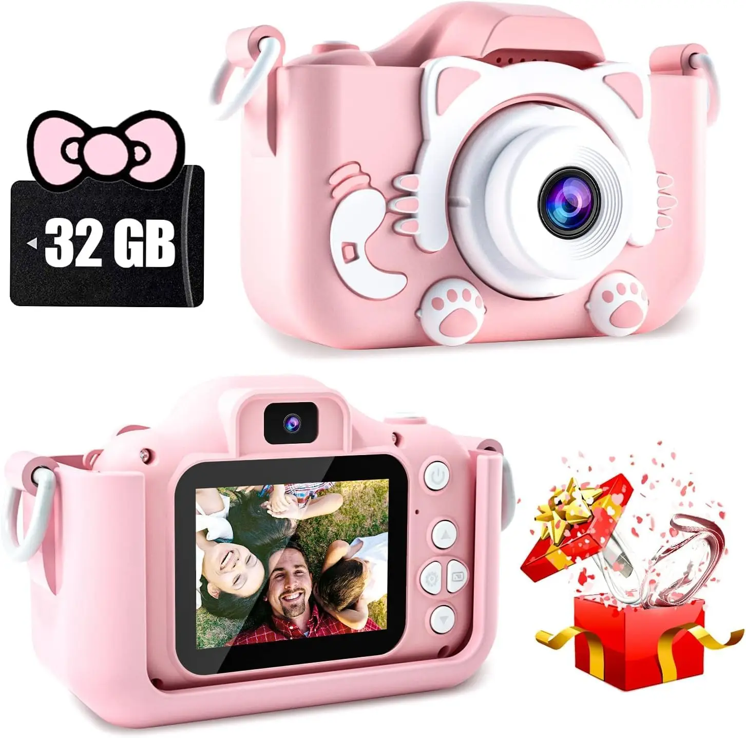 EK Kids Camera Toys for Boys/Girls, Kids Digital Camera for Toddler with Video, Christmas Birthday Festival Gifts for Kids