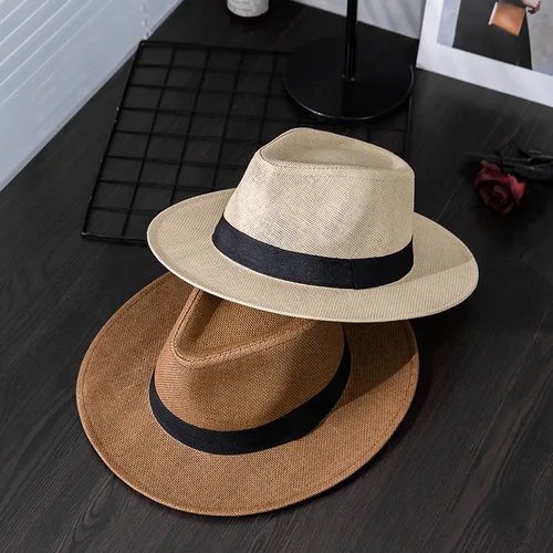 Imagen 2 del producto Sombrero de Panamá para hombre, moda de verano, viajes, vacaciones, playa, ala ancha, protección solar, sombrero para el sol para hombre, sombrero de Panamá, moda para mujer
