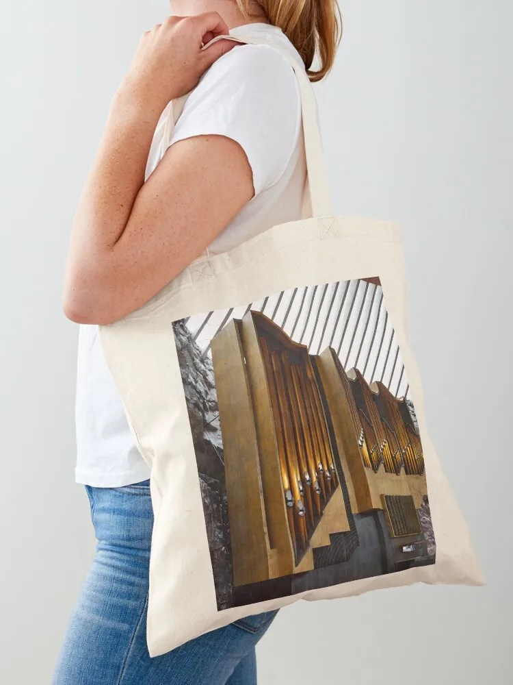 Helsinki, Finland, Rock Church Organ Tote Bag Fabric bag Women's handbag Canvas Tote Bag