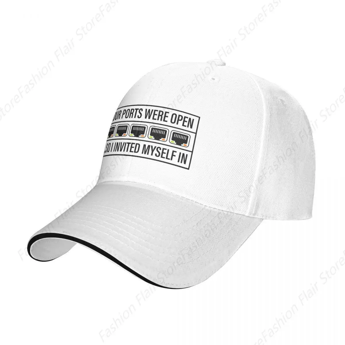 Network Hacker - Your Ports Were Open Baseball Cap Sun Cap Dropshipping Hat Man For The Sun Girl Men's