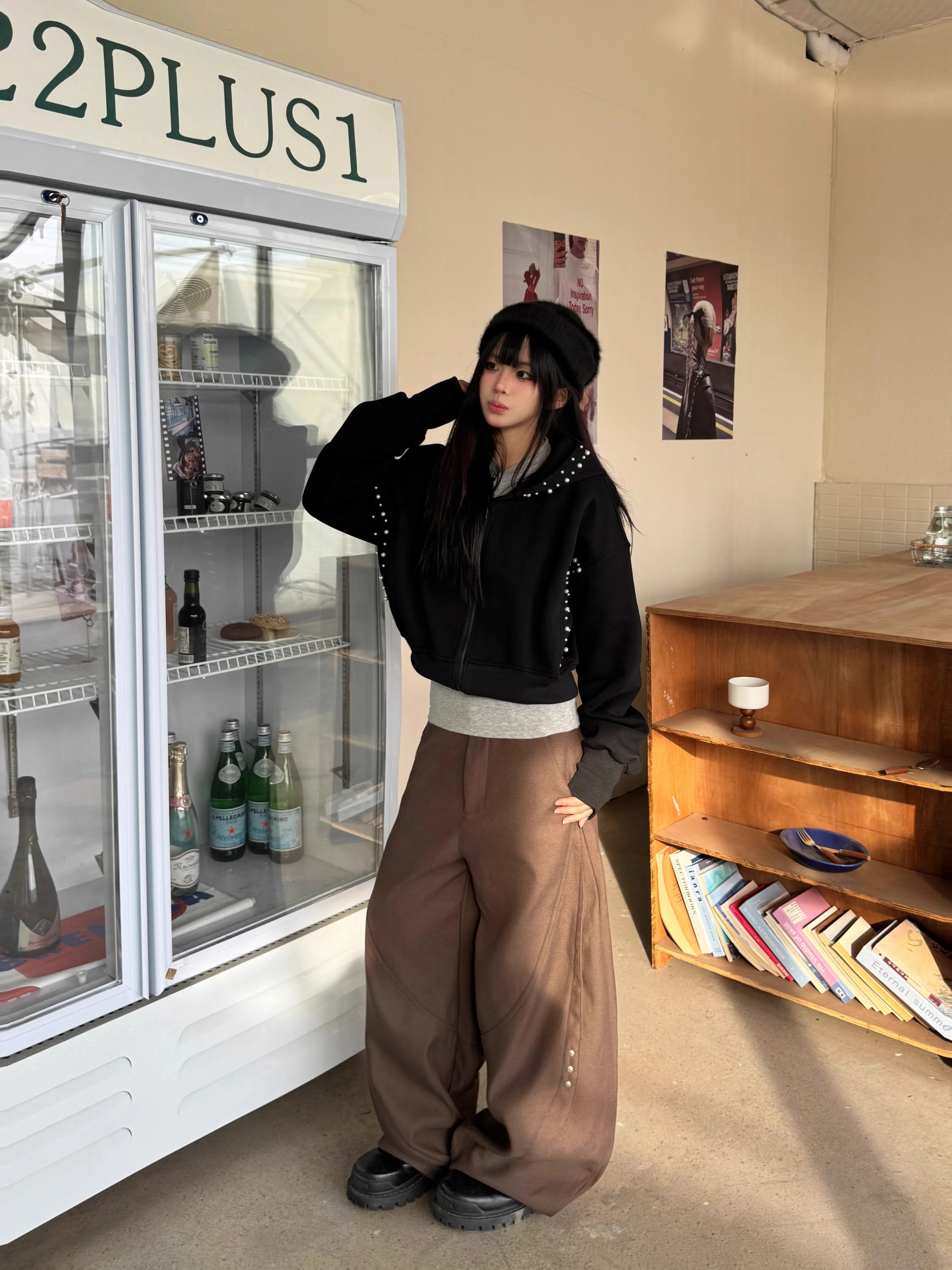 2025 Autumn Harajuku Black Jackets with Hooded Women Y2k Clothing Design Elegant American Retro Coats Korean Fashion