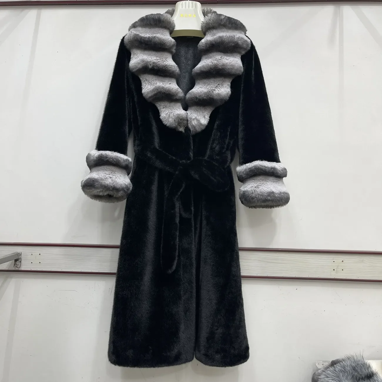 Winter Nieuwe Faux Fur Een Stuk Milieu Jas Vrouwen Overjas Losse Chic Lange Imitatie Nertsen Bontjas Dikke Warme parka Jas