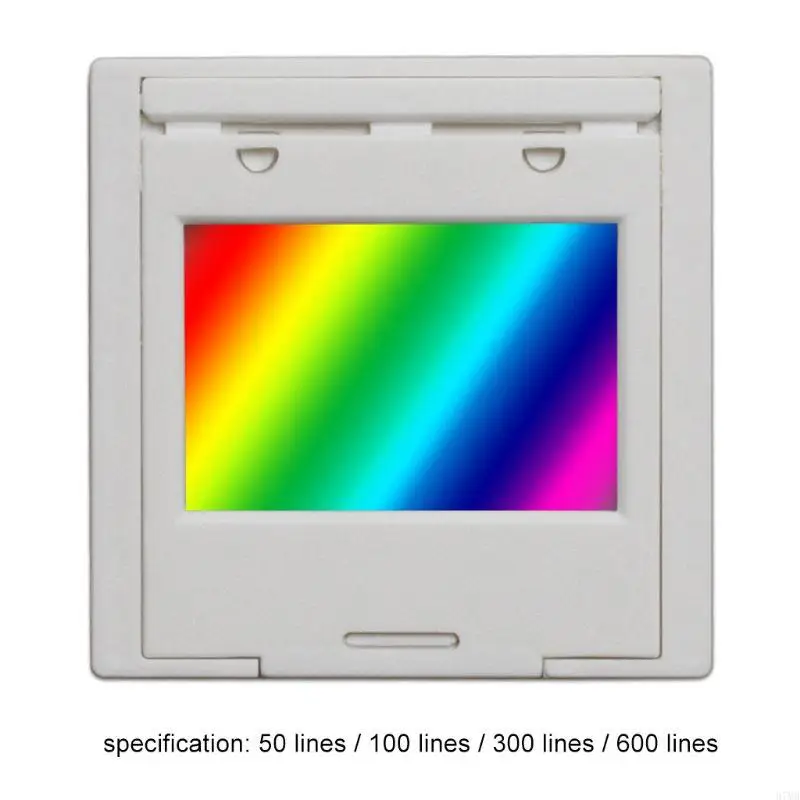 37MB Transmission Diffraction Grating with Frame 50/100/300/600 Line 50x50mm Fitting for Spectrograph 4 Sizes